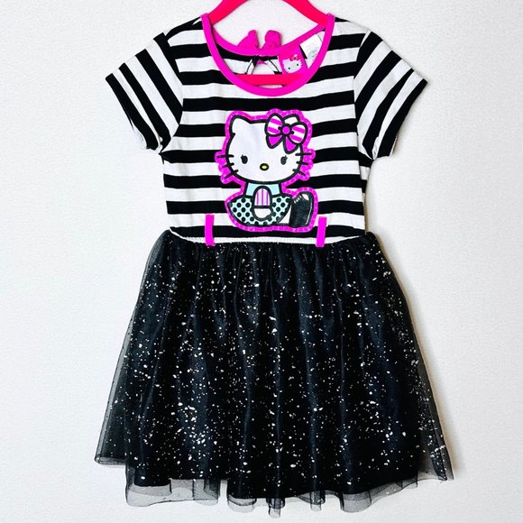 Hello Kitty Sparkle Mesh Dress Girls' Size XS 4/5 - Picture 7 of 7